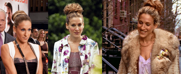 Chignon con calzino alla Carrie Bradshaw in Sex and the City
