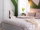 camera-da-letto-verde-bianca