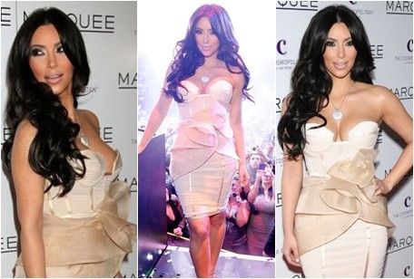 Kim Kardashian in nude look