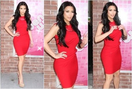 Kim Kardashian in rosso