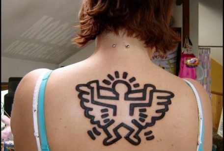 Keith Haring - Angel tattoo