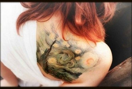 Van Gogh - tatuaggio sulla spalla