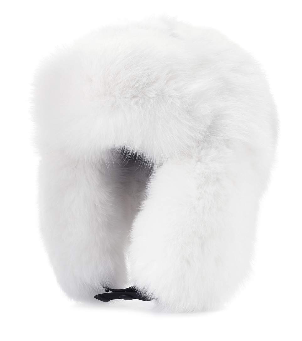 Cappello di pelliccia bianco Moncler