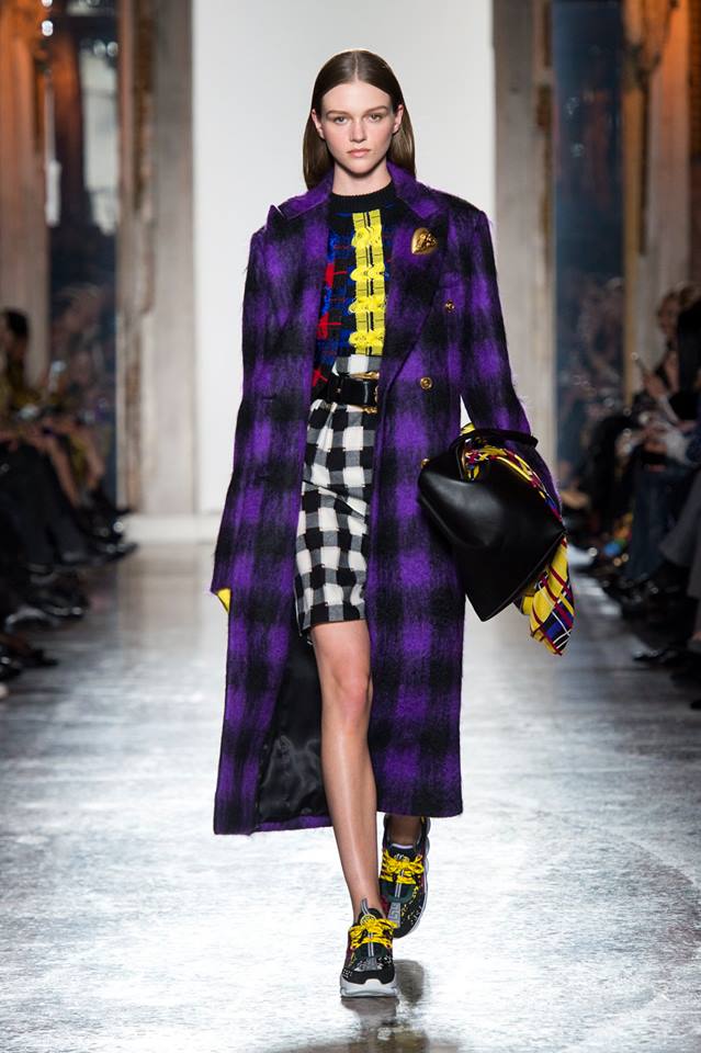 cappotti inverno 2019 Cappotto a quadri Versace 