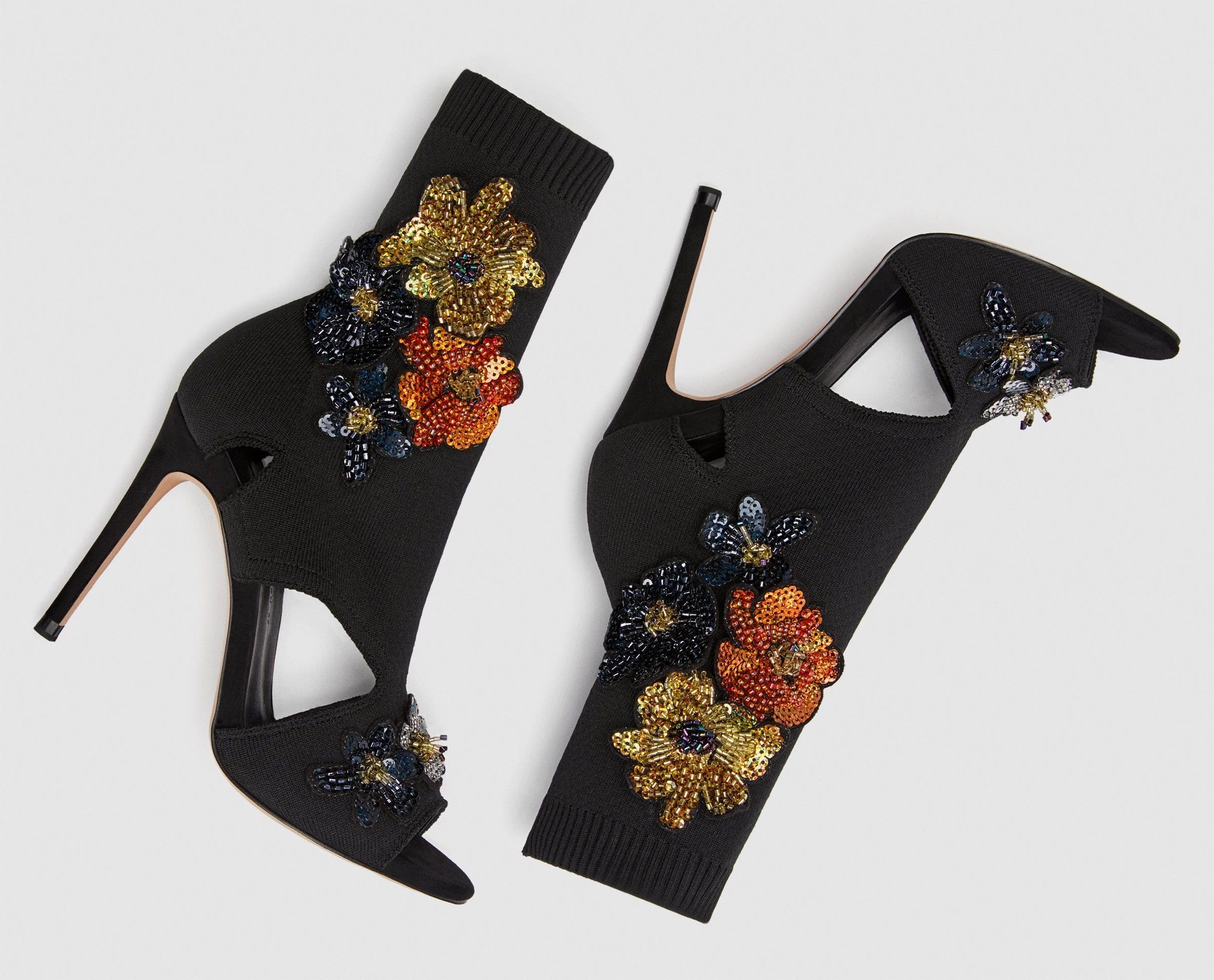 Sandali a fiori Zara tendenze scarpe primavera estate 2018