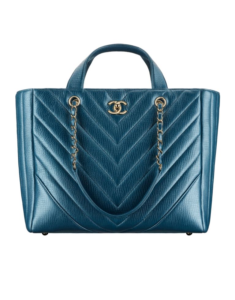 Shopping bag Chanel blu